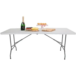 HJH Office Klapptisch 81 x 71 x 75 cm Weiß/Mehrfarbig