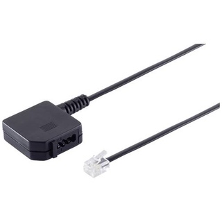 BASETECH Western, Telefon (analog) Adapter [1x RJ11-Stecker 6p4c - 1x TAE-F-Buchse] 20.00cm Schwarz