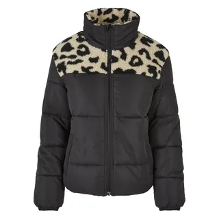 URBAN CLASSICS AOP Sherpa Mixed Puffer Jacke Beige/Schwarz 38
