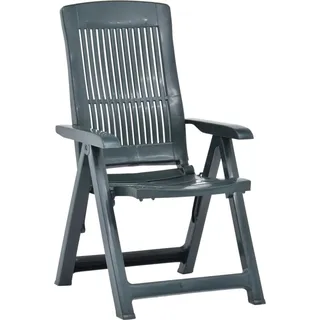 vidaXL Verstellbare Gartenstühle 2 Stk. Kunststoff Grün - Grün