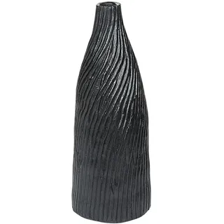 Beliani Dekovase Terrakotta schwarz Florentia , Stein , Mode , 50 cm , Dekoration, Vasen, Keramikvasen