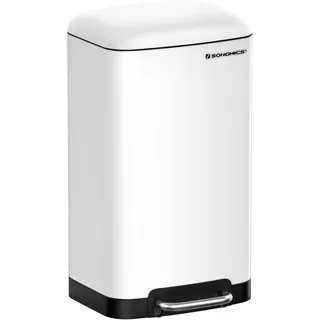 Songmics Mülleimer 30 l Weiß