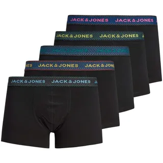 JACK & JONES Huey Boxershorts 5 Einheiten Black / Detail Black / Black / Black / Black 3XL