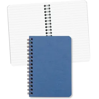 Clairefontaine 785964C - Spiralbuch Age Bag liniert, 9,5 x 14 cm, 50 Blatt, blau, 1 Stück