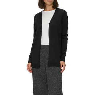 s.Oliver Strickjacke Feinstrick ohne Verschluss, schwarz