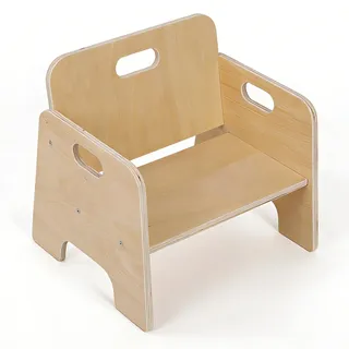 Relaxdays Kinderstuhl Montessori 32 x 33 x 29 cm Holz natur bronze