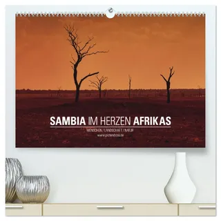SAMBIA IM HERZEN AFRIKAS (hochwertiger Premium Wandkalender 2026 DIN A2 quer), Kunstdruck in Hochglanz: Eine Reise durch das wilde Sambia (CALVENDO Natur)