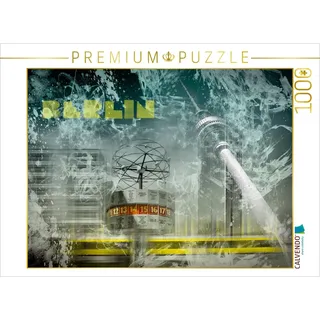 CALVENDO Puzzle City-Art Berlin Alexanderplatz Collage 1000 Teile Puzzle quer | Lege-Größe cm Foto-Puzzle für glückliche Stunden