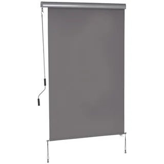 Outsunny Windschutz 200 x 120 cm grau Aluminium