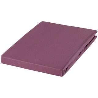 Spannbettlaken Zwirnjersey 6900 180 x 200 - 200 x 220 cm aubergine