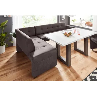 exxpo - sofa fashion Eckbank »Barista mit toller Detailverarbeitung, hohe Bodenfreiheit«, Komfortsitzhöhe 49cm, Frei im Raum stellbar braun