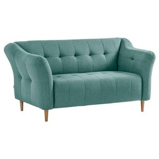 Livetastic 2-Sitzer-Sofa , Türkis , Textil , Buche , teilmassiv , 164x82x90 cm , Made in Eu , Fußauswahl, Stoffauswahl, Hocker erhältlich, Rücken echt, Armteil links, Armteil rechts , Wohnzimmer, Sofas & Couches, Sofas, Textilsofas