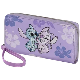 Disney Lilo und Stitch Stitch & Angel-Unverzichtbare Geldbörse, Lila, 19 x 10 cm