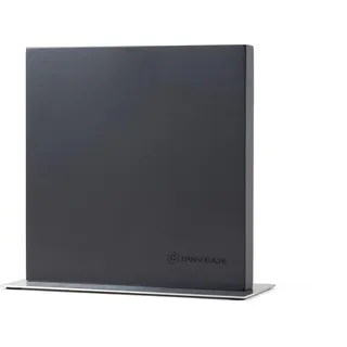 Hanseküche Magnetischer Messerblock - Messerhalter ohne Messer aus Holz Messerbrett (Akazie Schwarz Metallboden, Doppelseitig)