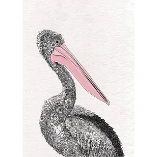 Maxwell & Williams Marini Ferlazzo Birds Bedrucktes Geschirrtuch mit Australischem Elster Design, Baumwolle, Schwarz/Weiß, 50 x 70 cm