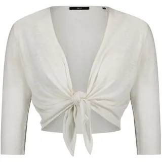 Sweatshirt ZERO "Bolero-Jacke mit 3/4 Arm", Damen, Gr. 38, beige (eggnog), Obermaterial: 55% Viskose Birla CV Birla. 45% Polyester PES., Sweatshirts Sweatshirt
