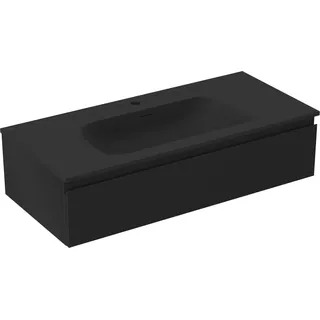 Mexen Orio Badezimmerunterschrank 100 cm mit Waschbecken Vela, 1 Schublade, schwarz matt - 91A10-10023-1-BF71-W23M71 - Schwarz