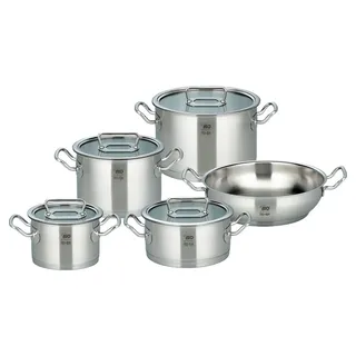 ELO GOURMET PLUS Topf-Set 5-tlg. Kochtopf + Servierpfanne + Glasdeckel