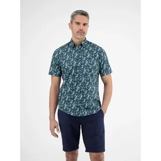 Lerros »LERROS Herren Halbarmhemd, floral bedruckt«, blau