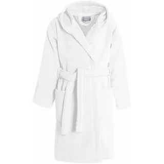 Kinderbademantel SEAHORSE "Seahorse Pure" Gr. 158, weiß, L:97cm, Velours, Hausmäntel, Kinderbademantel, Langarm, aufgesetzte Taschen