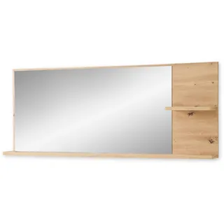 Innostyle Garderobenspiegel BARI Wandspiegel Eiche Artisan Glas, Holzwerkstoff, rechteckig, 148x60x17 cm, 2 Ablageböden