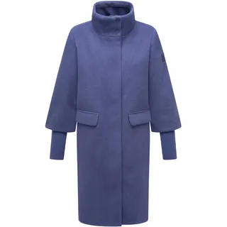 Langmantel NAVAHOO "Langmantel Polarblüte 14", Damen, Gr. L, lila (blau violet), Obermaterial: 90% Polyacryl PAN. 10% Viskose CV.  Obermaterial: Futter: 100% Polyester PES., Mäntel Langmantel