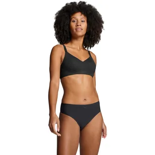 Bügelloser BH PUMA "PUMA WOMEN MEDIUM SUPPORT ACTIVE BRA 1P", Damen, Gr. 70, Cup C/D, schwarz, Web, Obermaterial: 81% Polyester, 19% Elasthan, unifarben, BHs Bügelloser BH, mit Soft-Touch Trägern, atmungsaktiv, vorgeformte Cups