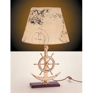 Edle Tischleuchte Messing MIREA 55,5cm Jugendstil Maritim Antik Deko