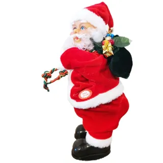 ITODA Weihnachtsmann Hüften Schütteln Nikolausfigur Klein Weihnachtsmannfigur mit Musik Weihnachtsfigur Tanzend Weihnachtsfigur Singend Weihnachtsmänner Rot Dekofigur Weihnachtsdeko Geschenk