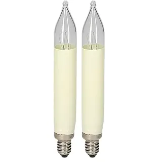 Eltric EGB Schaftkerzen 23V/3W E10 Weihnachtskerzen Set - perfekt als Weihnachtsbaumkerzen, Schwibbogen Beleuchtung und Weihnachtsdeko Kerzen, 3er Blister (Packung mit 2)