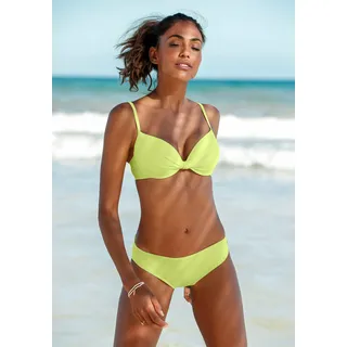 Bikini-Hose S.OLIVER "Spain", Damen, Gr. 40, N-Gr, grün (lime), Microfaser, Microfaser, unifarben, Badehosen Bikini-Hose, in modischen Unifarben, Topseller