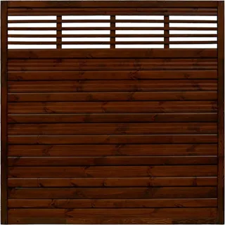 Sichtschutzzaun Element Nicea Braun 180 cm x 180 cm