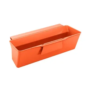 Metaltex Clean Tex Auffangschale für Küchenabfälle, Abfallschale zum Aufhängen an alle handelsüblichen Küchentüren, Maße: 35 x 16 x 13, orange