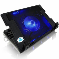 AABCOOLING NC20 - Laptop Kühlung Pad mit 125mm Lüfter, Einstellbare Neigung and Blau Hintergrundbeleuchtung | Laptop Kühler | Coolpad | Notebook Ständer für bis 15,6 Zoll