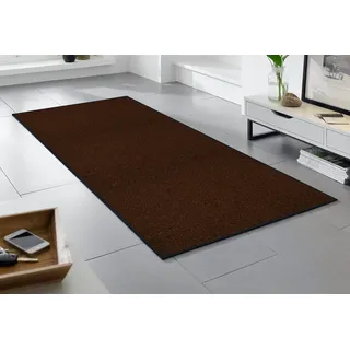 Fußmatte "Trend Uni, Schmutzfangmatte, waschbar" Gr. 18, braun (dunkelbraun), B:75cm H:7mm L:120cm, Kunstfaser, WASH+DRY BY KLEEN-TEX, Teppiche, Fußmatte, rutschhemmend, In- und Outdoor geeignet, auch als Läufer erhältlich