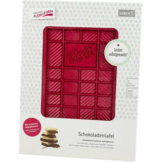 Lurch 83090 Schokoladentafel/Gussform mit Blumenmotiv aus 100% BPA-freiem Platin Silikon, Ruby