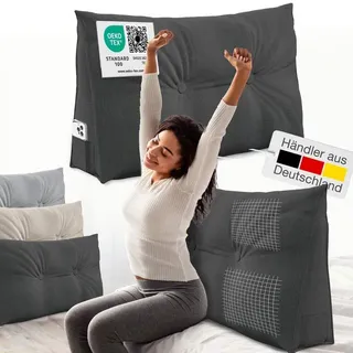 Eloneo Rückenkissen Bett- und Rückenstützkissen Kissen 1 St Anthracite
