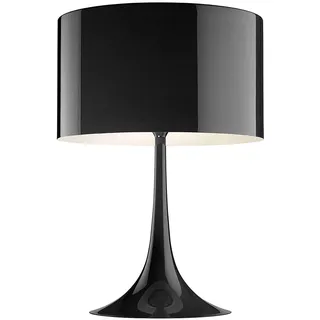 Flos Tischleuchte Spun Light Table 2 aus Metall und einem Aluminiumguss in der Farbe Black 150W, Maße: Schirmdurchmesser: 45cm, Fußdurchmesser: 30,8cm x 68cm, F6611030
