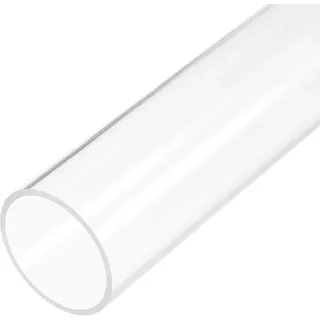 sourcing map PVC Transparent Rohr, Innendurchmesser 66mm Durchmesser 70mm LÄNGE 305mm Acryl Kunststoffrohr für Lampenbau, Stehlampen