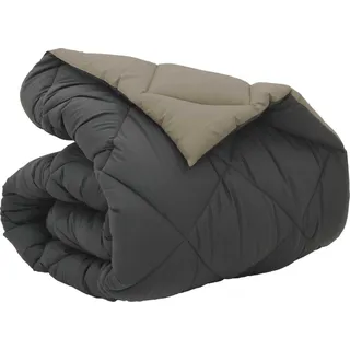 vidaXL Winterbettdecke Hellgrau und Anthrazit 200 x 140 cm Mikrofaser - Hellgrau