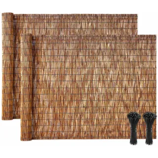 VEVOR Schilfrohrmatte 2er-Pack 5x1,2 m Schilfmatte Sichtschutzmatte