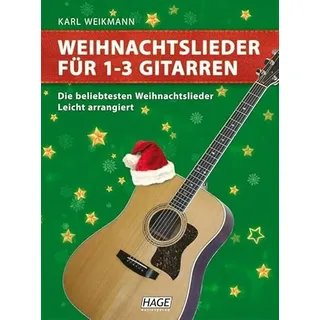 HAGE MUSIKVERLAG Weihnachtslieder für 1-3 Gitarren