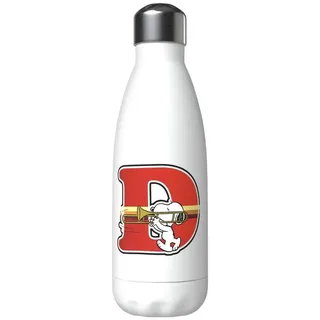 CYPBRANDS Snoopy Wasserflasche aus Edelstahl, luftdicht, Mehrfarbig, 550 ml, Weiß, offizielles Lizenzprodukt