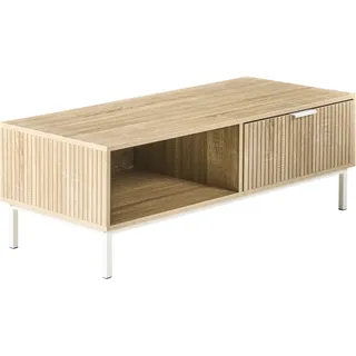 Beliani Couchtisch Braun Kiefer 110 x 40 x 50 cm