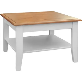 Edler Landhaus Klassischer Couchtisch Beistelltisch Sofa Wohnzimmer Tisch Holz - Weiß