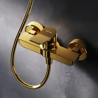 AM.PM Duscharmatur Einhebel Brausebatterie Gold Armatur Mischbatterie Brausearmatur Brausebatterie Wasserhahn Bad Mischbatterie Dusche