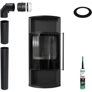 Kaminofen KRATKI TOFA 8 kW 150 ECO Schwarz Mit Montagezubehör - Schwarz
