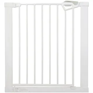 roba easySafe+ Tür- & Treppenschutzgitter aus Metall - Verstellbreite 75-82 cm - Erweiterbar bis 110 cm - TÜV-geprüft - Weiß