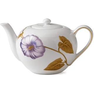Royal Copenhagen Flora Teekanne aus Fine Bone China in der Farbe Weiß mit Blumenmuster 130cl, 1017539