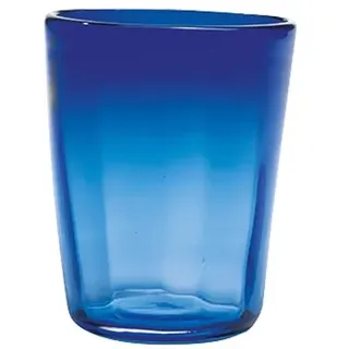 Zafferano Bei, mundgeblasenes, handgefertigtes Glas/farbiger Trinkbecher/Tumbler in der 6er Packung (Blau)